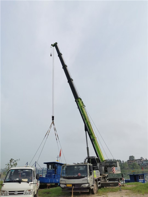 寿县桥梁建设吊装案例